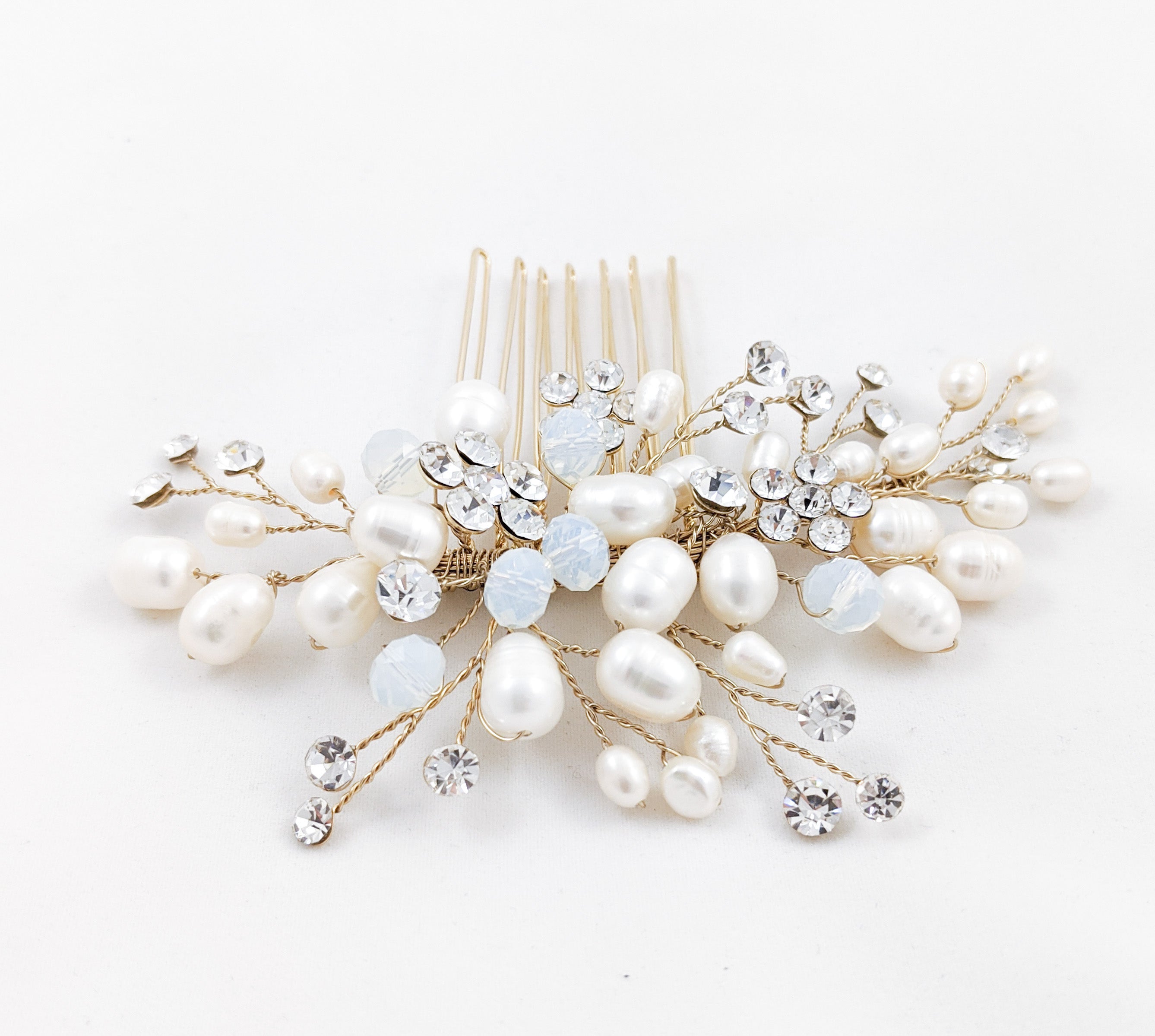 ivory knot-bridal accessories-wedding hair combs-kaya
