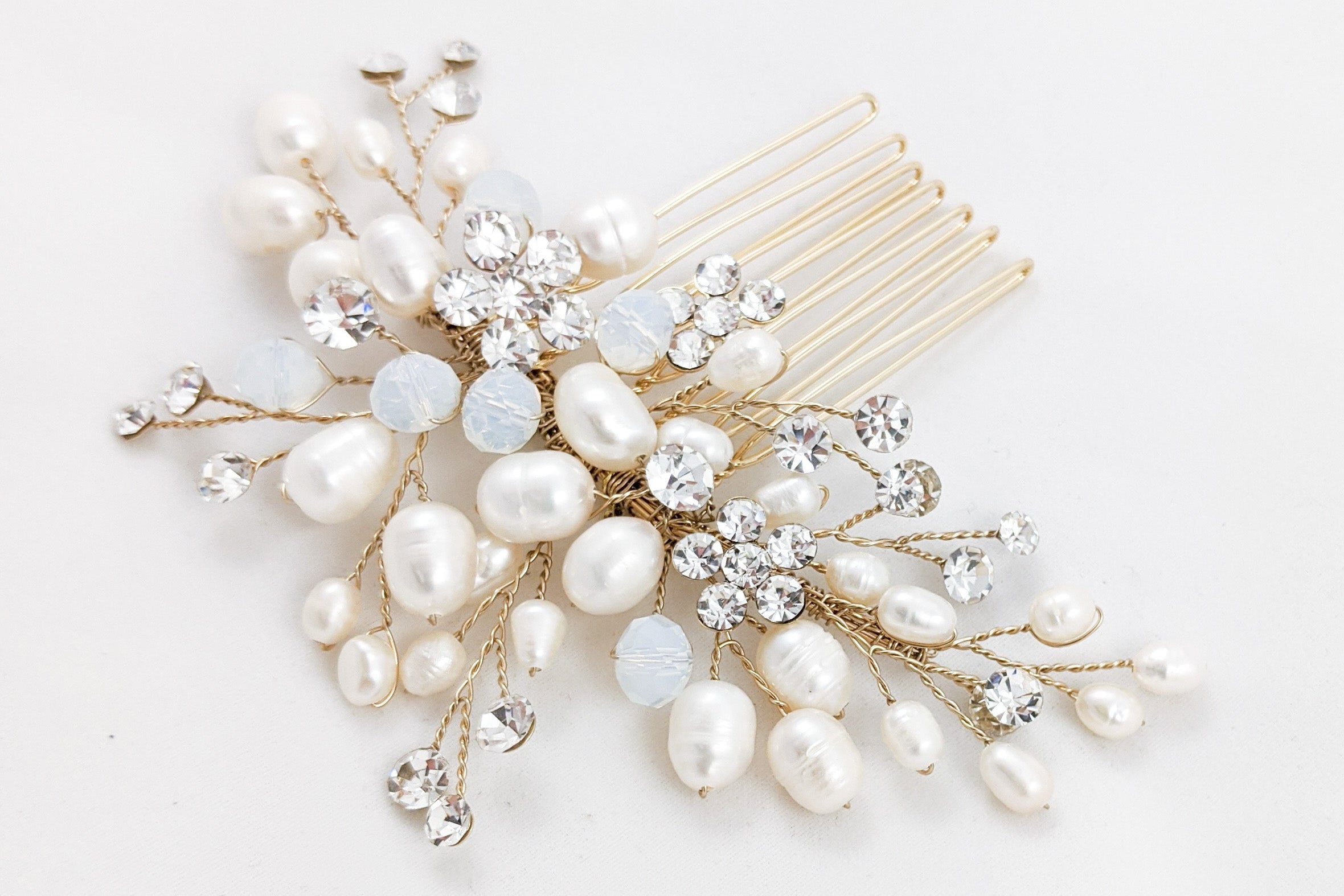 ivory knot-bridal accessories-wedding hair combs-kaya