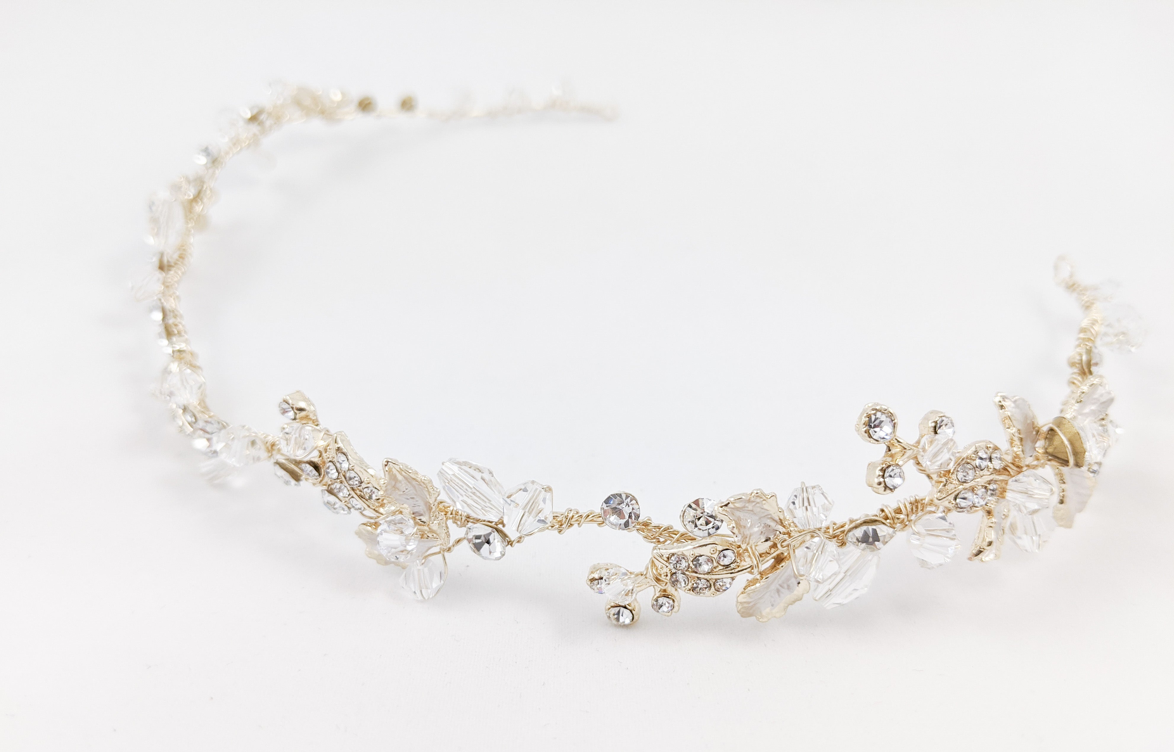 ivory knot-wedding accessories-bridal hair vines-mina