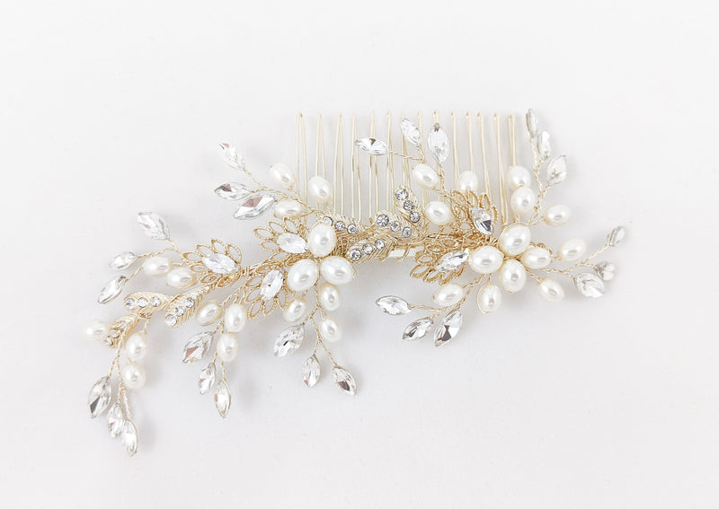 ivory knot-wedding accessories-bridal hair comb-willa
