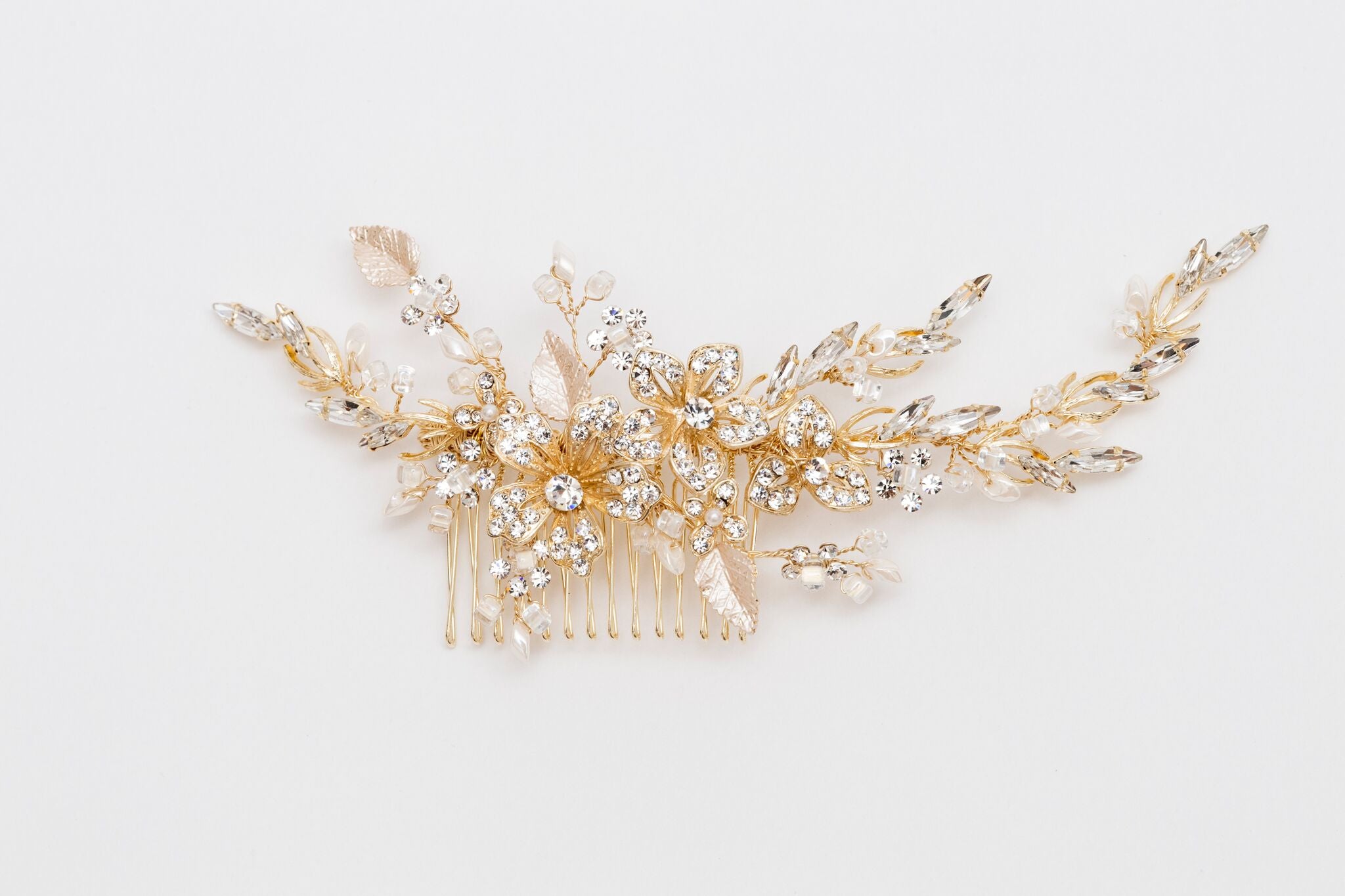 ivory knot-wedding accessories-bridal hair combs-isla