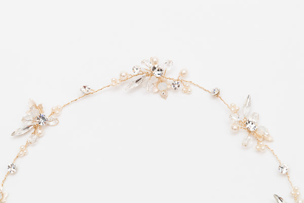 ivory knot-bridal hair vines-chanel-gold