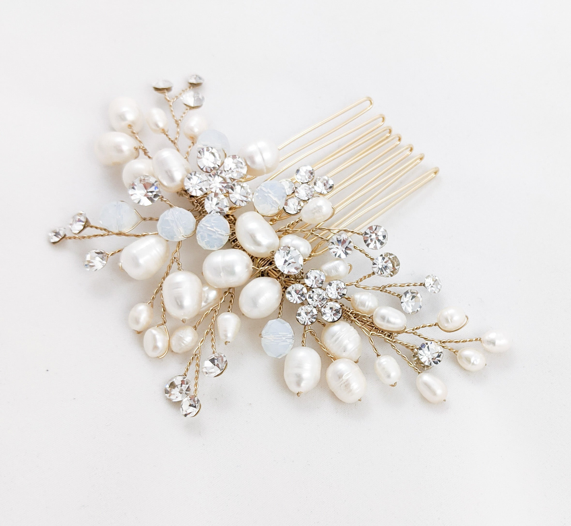 ivory knot-bridal accessories-wedding hair combs-kaya