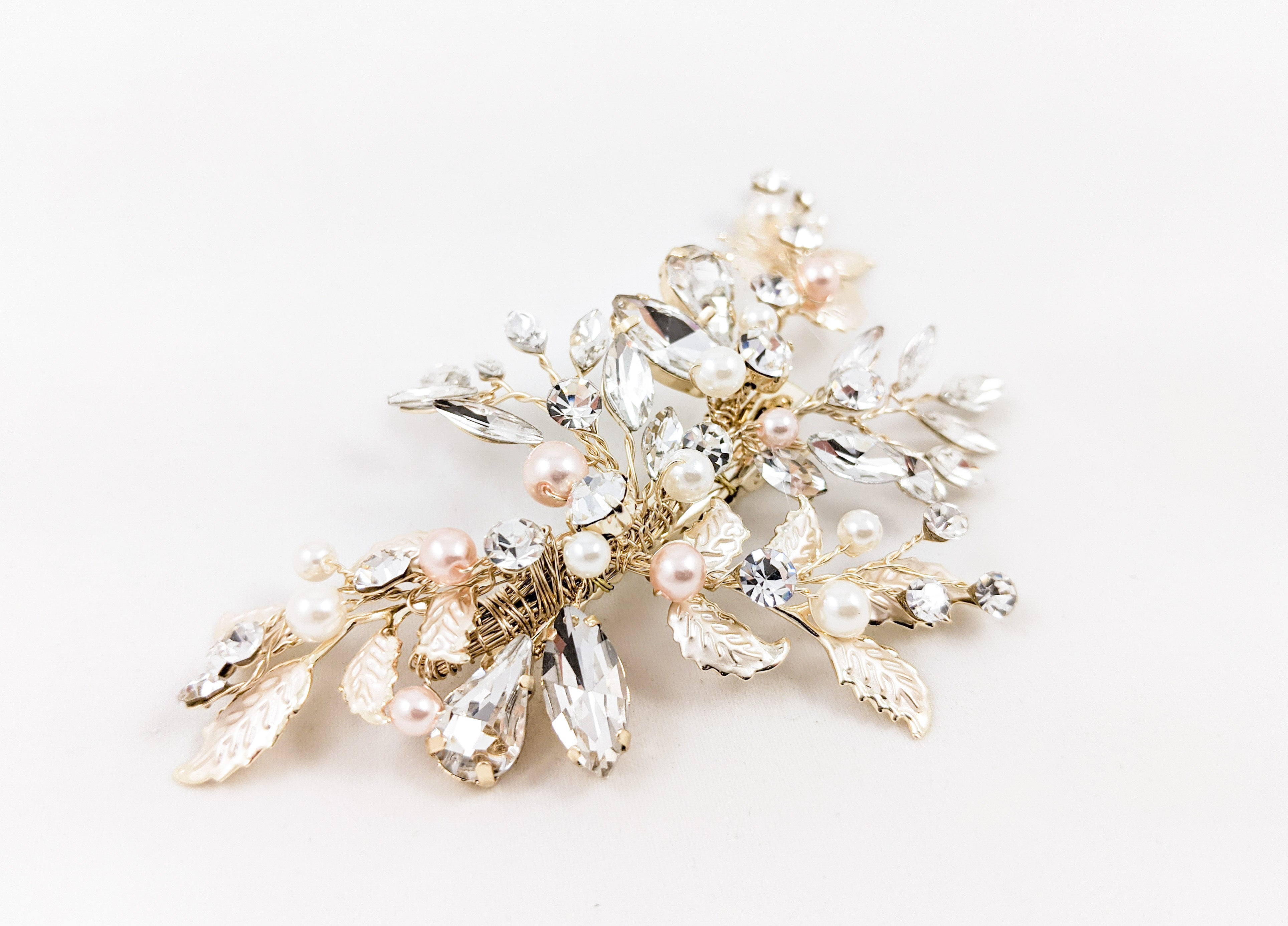 ivory knot-bridal accessories-wedding hair clips-kora