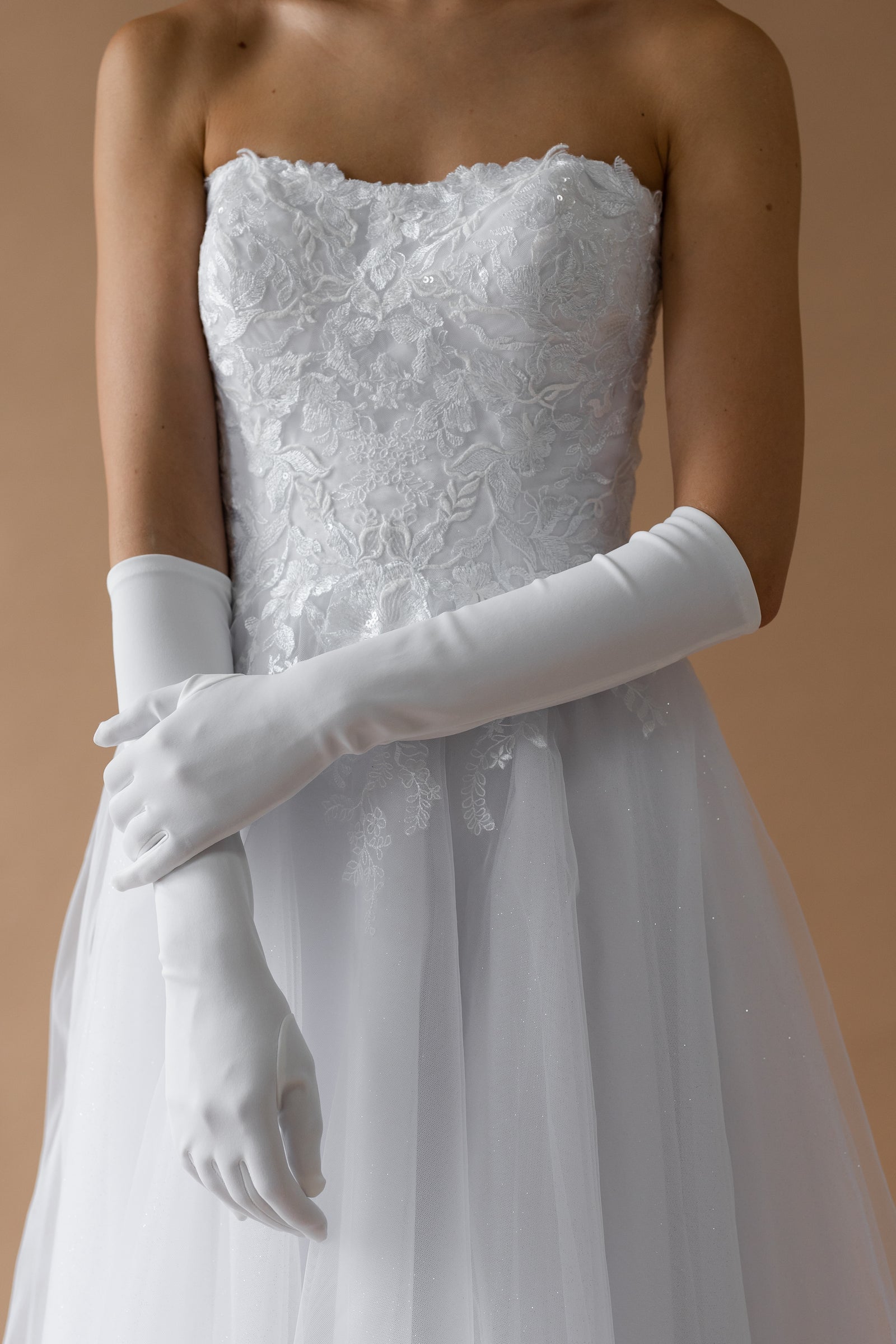 Marissa Gloves Ivory Knot Bridal Accessories