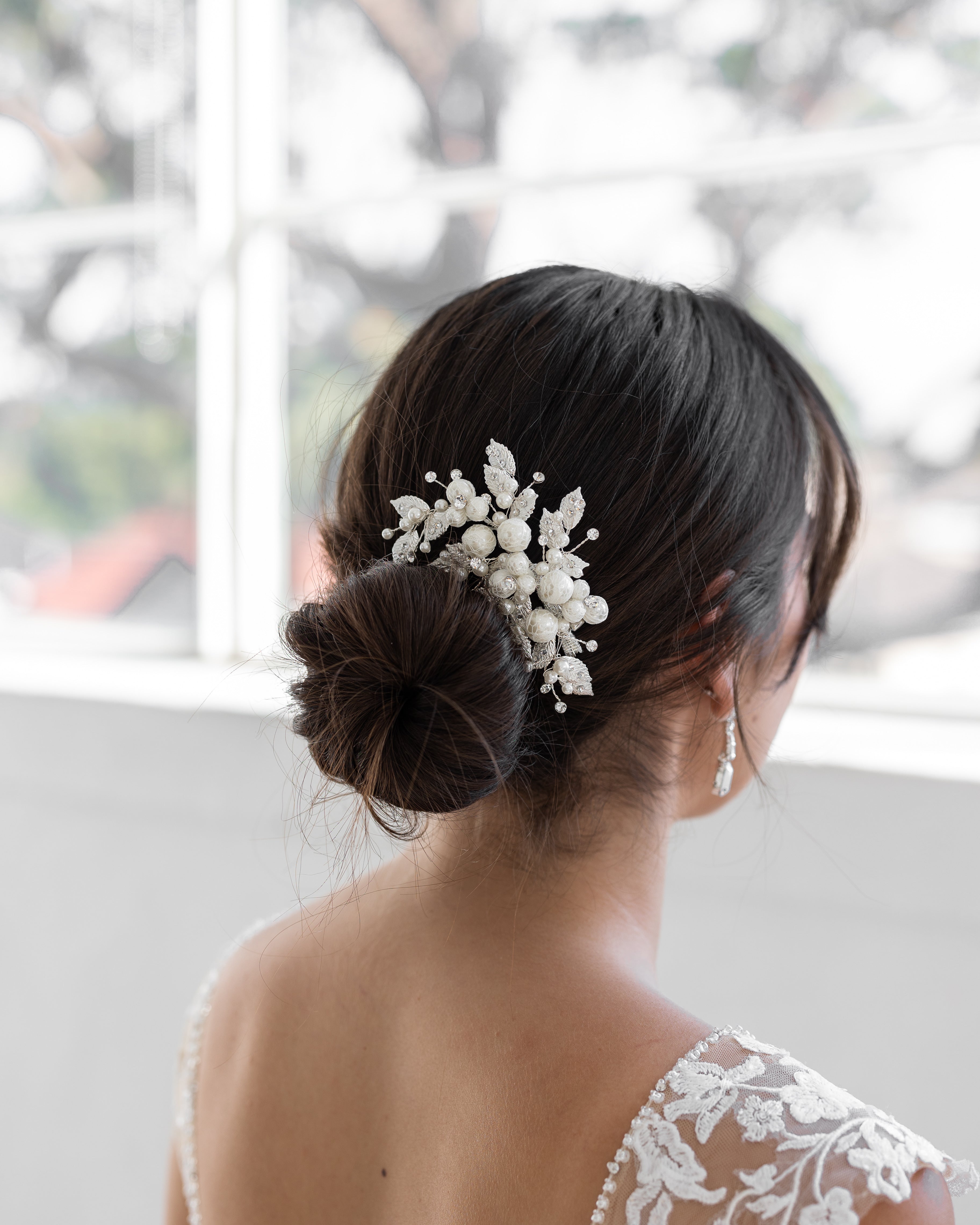Vera Hair Clip | Ivory Knot - Bridal Accessories
