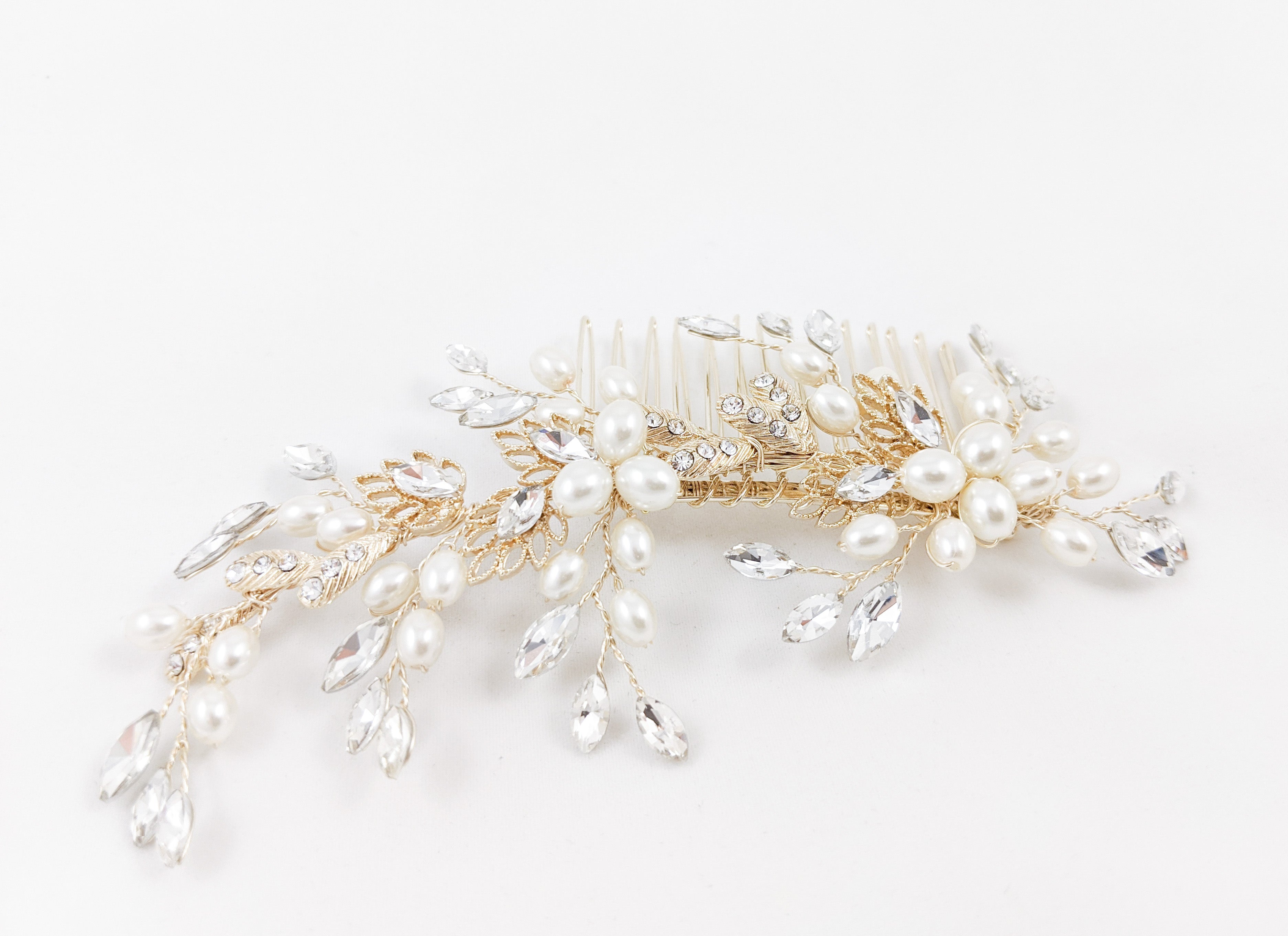 ivory knot-wedding accessories-bridal hair comb-willa