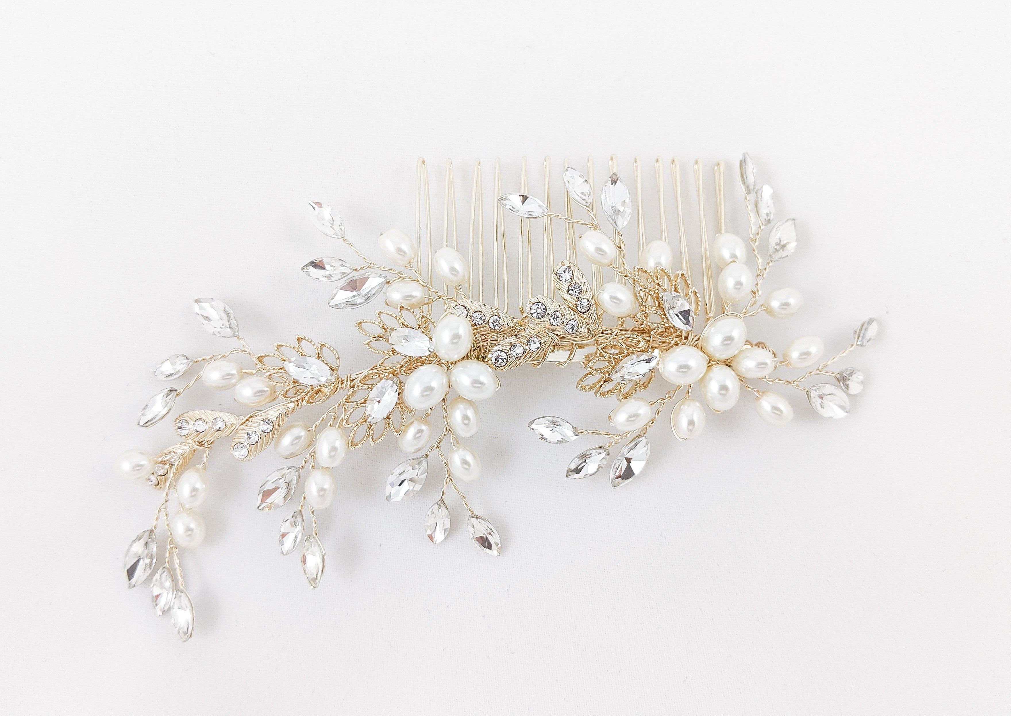 ivory knot-wedding accessories-bridal hair comb-willa