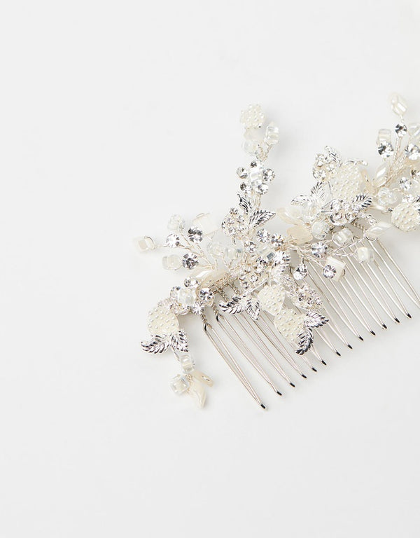 ivory knot-bridal accessories-wedding hair comb-mel