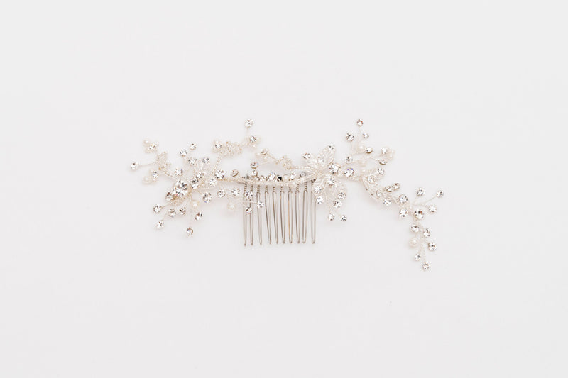 ivory knot-bridal hair accessories-wedding hair comb-megan