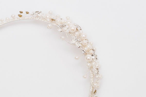ivory knot-bridal headband-ally wedding hair accessory