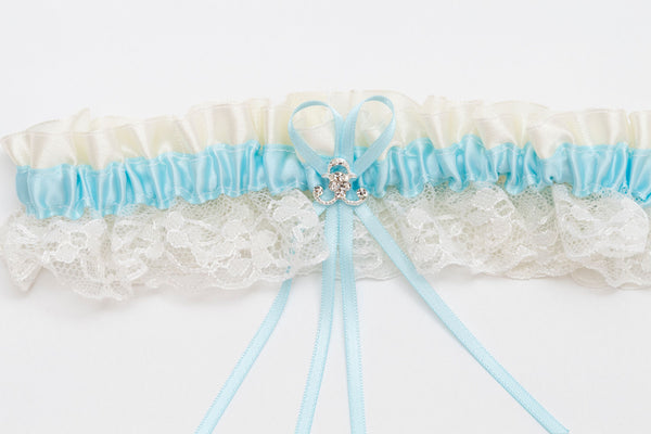 ivory knot-wedding accessories-bridal garter-neptune