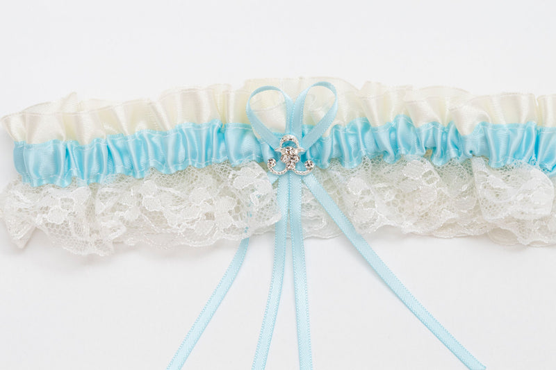 ivory knot-wedding accessories-bridal garter-neptune