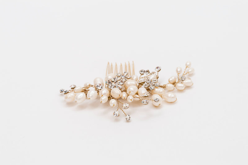 ivory knot-bridal hair pieces-wedding hair combs-kate