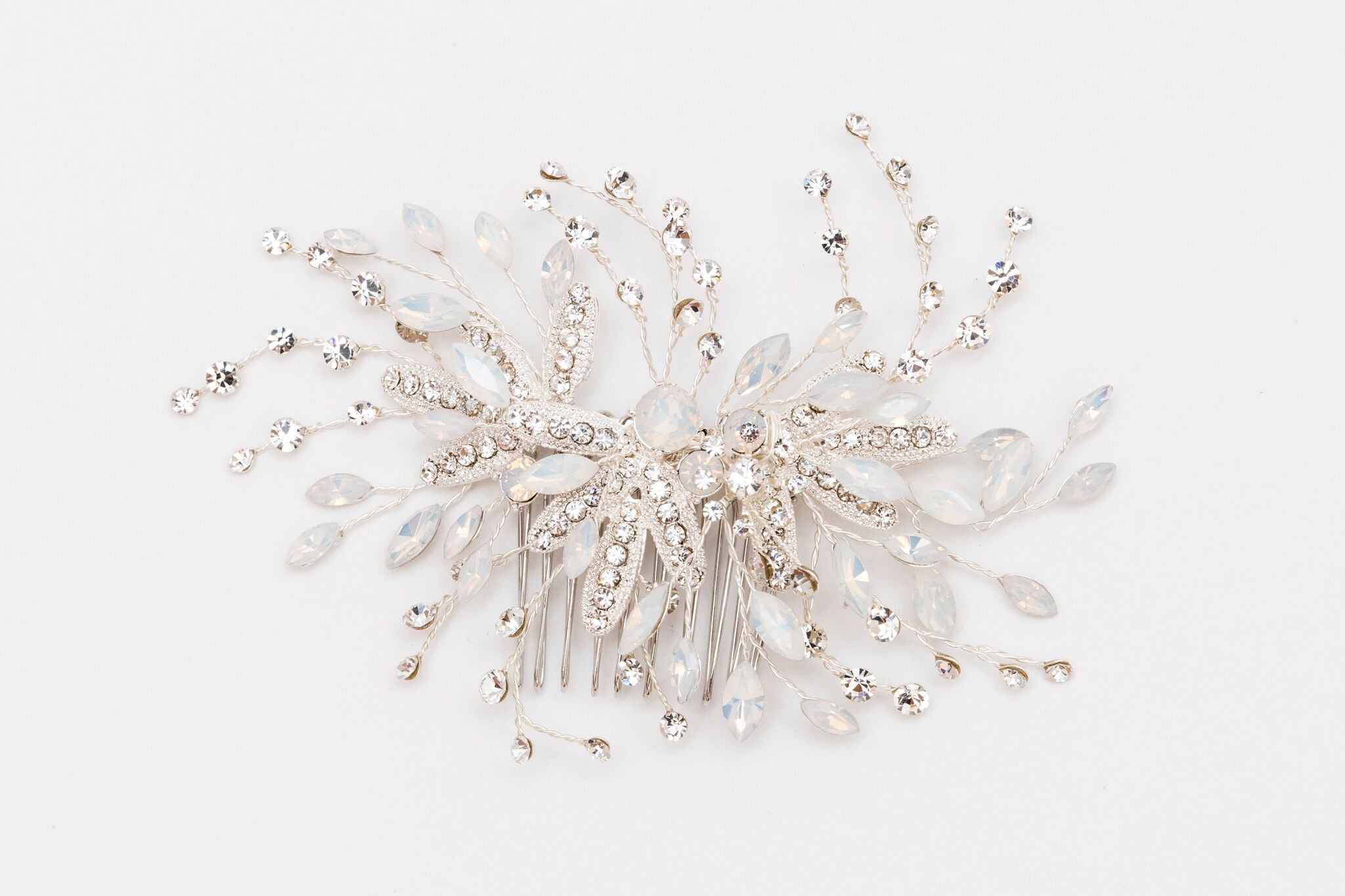 ivory knot-wedding accessories-bridal hair combs-karina