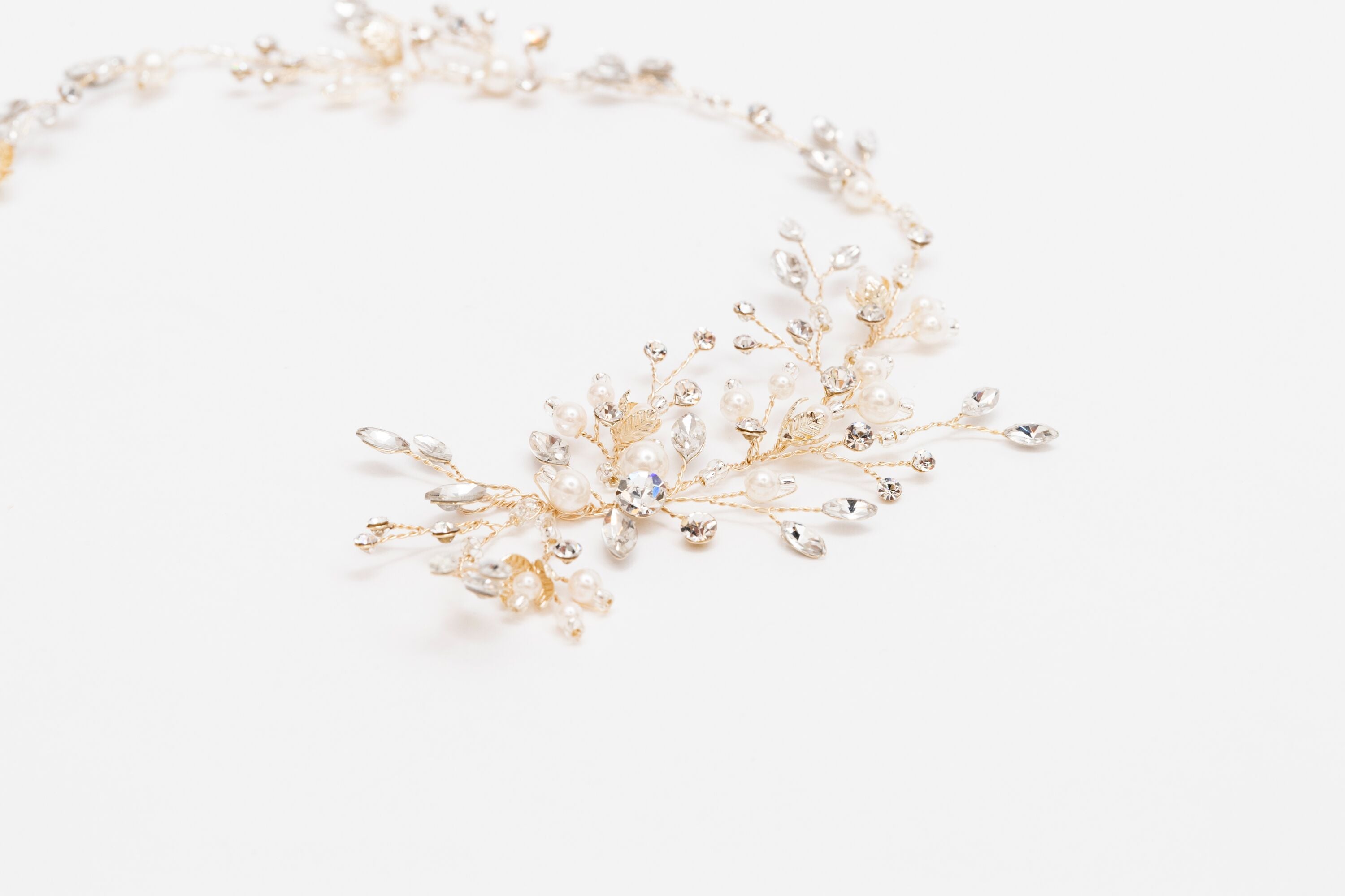ivory knot-wedding accessories-bridal hair vine-taylor-gold